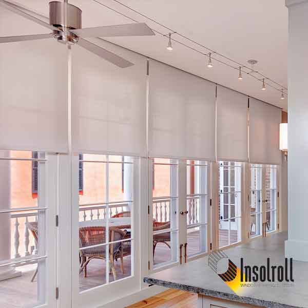 Insolroll indoor shades: sleek, light-filtering designs for privacy and energy efficiency in any room.